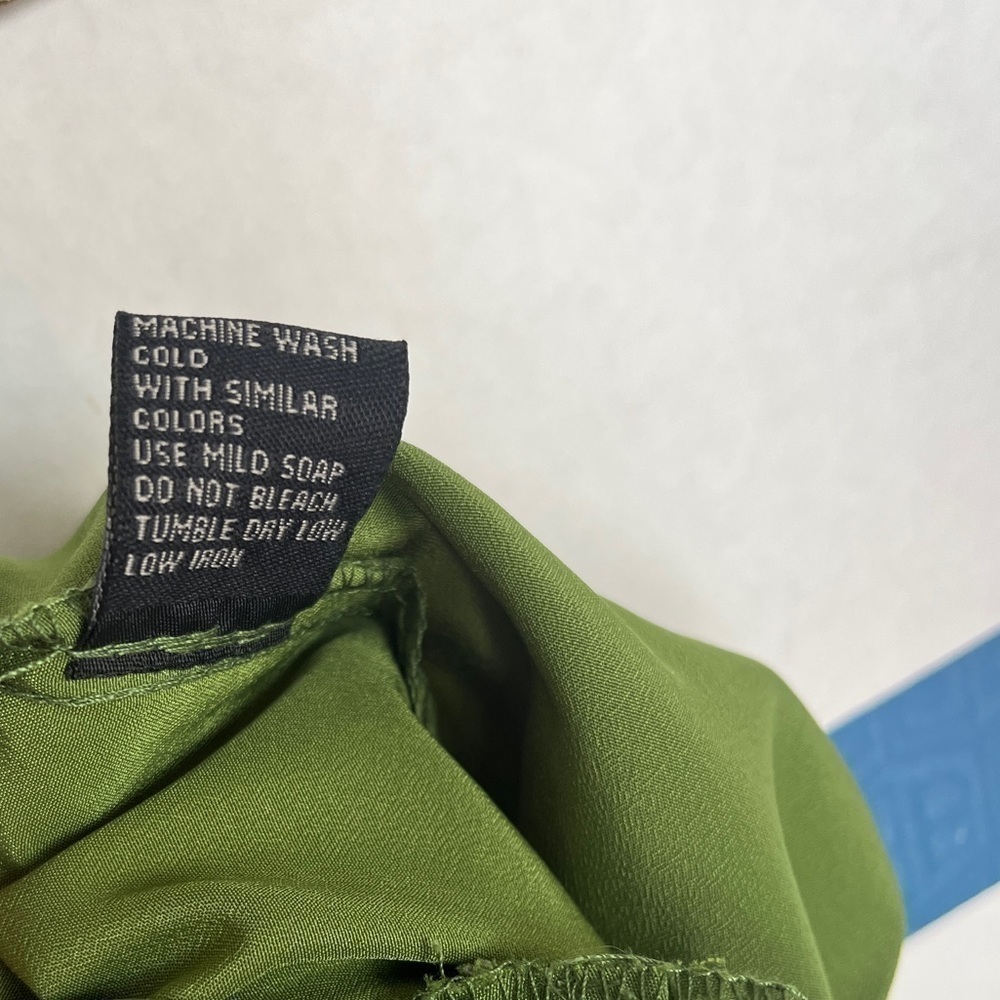 Toxik 3 Green High Rise Button front Cuffed short sleeve Romper Womens small NEW - Picture 8 of 9
